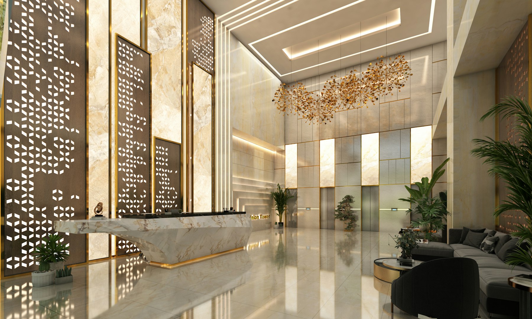 A building lobby